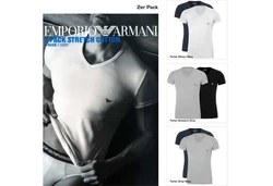 EMPORIO ARMANI Herren T-Shirt 2er Pack V-Neck 