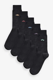 Bandeau-Bikini-Top Socken mit Stickerei (5-St)