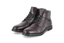 bugatti Stiefelette Schnürstiefelette Dunkelbraun/Braun/Blau