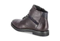 bugatti Stiefelette Schnürstiefelette Dunkelbraun/Braun/Blau