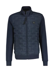 LERROS Herren Sweatjacke mit gesteppter Front Dunkelblau