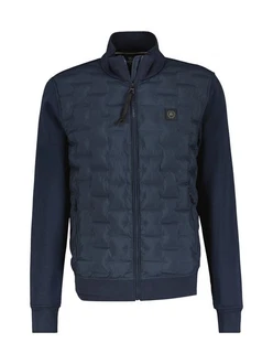 LERROS Herren Sweatjacke mit gesteppter Front Dunkelblau LERROS Herren Sweatjacke mit gesteppter Front Dunkelblau