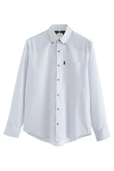 Next Langarmhemd Pflegeleichtes Button-Down-Oxford-Hemd Hellblau/Grau/Dunkelblau/Blau