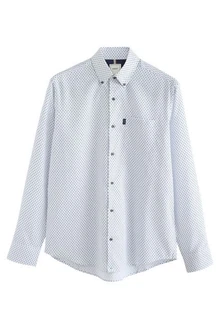 Next Langarmhemd Pflegeleichtes Button-Down-Oxford-Hemd Hellblau/Grau/Dunkelblau/Blau