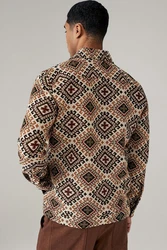 Next Gemusterte Gobelin-Hemdjacke Rot/Beige/Braun/Creme/Gelb/Mischfarben