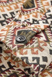 Next Gemusterte Gobelin-Hemdjacke Rot/Beige/Braun/Creme/Gelb/Mischfarben