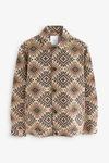 Next Gemusterte Gobelin-Hemdjacke Rot/Beige/Braun/Creme/Gelb/Mischfarben