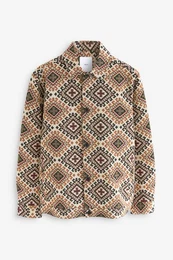 Outdoorhemd Gemusterte Gobelin-Hemdjacke (1-tlg)