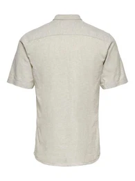 Kurzarmhemd Hemd Kurzarm Slim Fit Hemdkragen 7659 in Beige