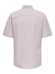 ONLY & SONS Kurzarmhemd ONSCAIDEN SS SOLID LINEN SHIRT pastelllila
