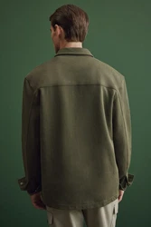 Next Hemdjacke aus Jersey Dunkelgrün/Khaki/Grün