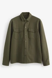 Next Hemdjacke aus Jersey Dunkelgrün/Khaki/Grün