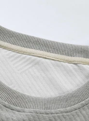 JMIERR Herren Sweatshirt Casual Pullover Rundhalsausschnitt Grau/Hellgrau