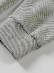 JMIERR Herren Sweatshirt Casual Pullover Rundhalsausschnitt Grau/Hellgrau