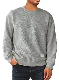 Sweatshirt Herren Sweatshirt Sweat Langarm Casual Pullover Rundhalsausschnitt (Sweatshirt)