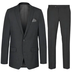 Paul Malone Anzug Herrenanzug modern Businessanzug regular fit (Set, 2-tlg., Sakko mit Hose) (HA43) anthrazit (HA42)
