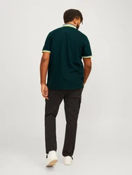 Jack & Jones Poloshirt Fit Polo Shirt JJEPAULOS Sommer Hemd Pique (1-tlg) (3615) Neon Grün (3615)