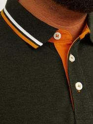 Jack & Jones Poloshirt Fit Polo Shirt JJEPAULOS Sommer Hemd Pique (1-tlg) (3615) Grün (3615)