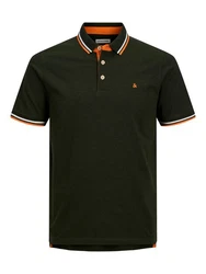 Jack & Jones Poloshirt Fit Polo Shirt JJEPAULOS Sommer Hemd Pique (1-tlg) (3615) Grün (3615)