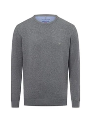 FYNCH-HATTON Pullover Rundhals Casual Fit Grau/Dunkelgrau/Dunkelblau