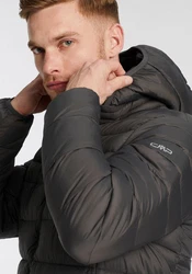 CMP Steppjacke MAN JACKET FIX HOOD grau