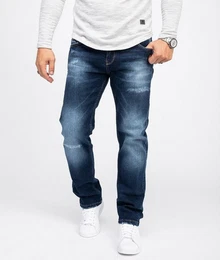 Regular-fit-Jeans Herren Jeans Stonewashed Denim RC-3103