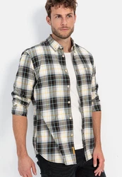 camel active Langarmhemd Button-Down-Kragen Schwarz/Blau/Hellblau/Gelb/Rot/Grün