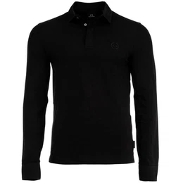Poloshirt Herren Langarm-Poloshirt - Knopfleiste, Pique