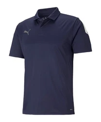 PUMA T-Shirt teamLIGA Sideline Polo Dunkelblau/Hellblau