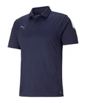 PUMA T-Shirt teamLIGA Sideline Polo Dunkelblau/Hellblau