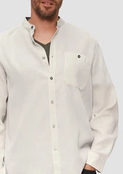 s.Oliver Langarmhemd Regular Fit mit Stehkragen Creme/Weiß/Beige/Khaki