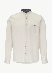 s.Oliver Langarmhemd Regular Fit mit Stehkragen Creme/Weiß/Beige/Khaki