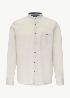 s.Oliver Langarmhemd Regular Fit mit Stehkragen Creme/Weiß/Beige/Khaki