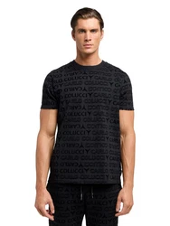 CARLO COLUCCI T-Shirt Di Penta Schwarz/Dunkelblau/Hellblau