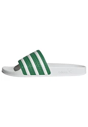 adidas Originals ADILETTE Badesandale Dunkelgrün/Grün/Weiß