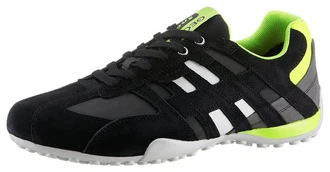 Geox Sneaker U4507A 022EK Schnürschuh Schwarz/Grün/Neonfarben