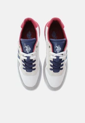 U.S. Polo Assn Schuhe Low-Sneaker NATE001 Weiß/Grau/Creme/Rot