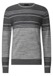 Streifenpullover mit Rundhalsausschnitt