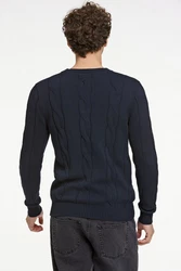 LINDBERGH Rundhalspullover Dunkelblau/Blau