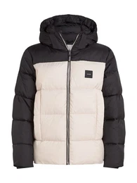 Outdoorjacke HOODED QUILT COLOR-BLOCK PUFFER mit Logopatch