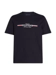 Tommy Hilfiger Rundhalsshirt HILFIGER CHEST STRIPE TEE Dunkelblau/Schwarz/Blau/Braun/Rot