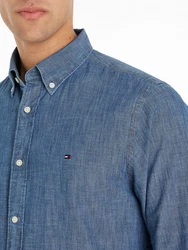 Tommy Hilfiger Langarmhemd CHAMBRAY SOLID RF SHIRT Hemd lila