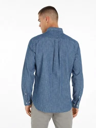 Tommy Hilfiger Langarmhemd CHAMBRAY SOLID RF SHIRT Hemd lila