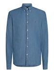 Tommy Hilfiger Langarmhemd CHAMBRAY SOLID RF SHIRT Hemd lila