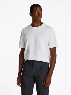 TOMMY HILFIGER T-Shirt 'Ess Seasonal' Weiß/Creme/Schwarz