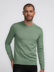 Petrol Industries Pullover 'Atka' Men Knitwear V-Ausschnitt Basic Grün/Türkis/Dunkelgrün