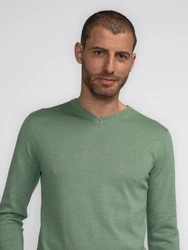 Petrol Industries Pullover 'Atka' Men Knitwear V-Ausschnitt Basic Grün/Türkis/Dunkelgrün