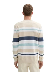 TOM TAILOR Strickpullover Beige/Weiß/Creme/Khaki