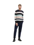TOM TAILOR Strickpullover Mischfarben/Hellblau/Grün/Rot