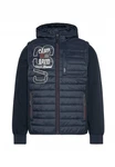 CAMP DAVID Steppjacke Jacke halb Stepp- und Softshelljacke Dunkelblau/Hellblau/Dunkelrot
